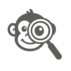 Magnifying glass with smiling face illustration
